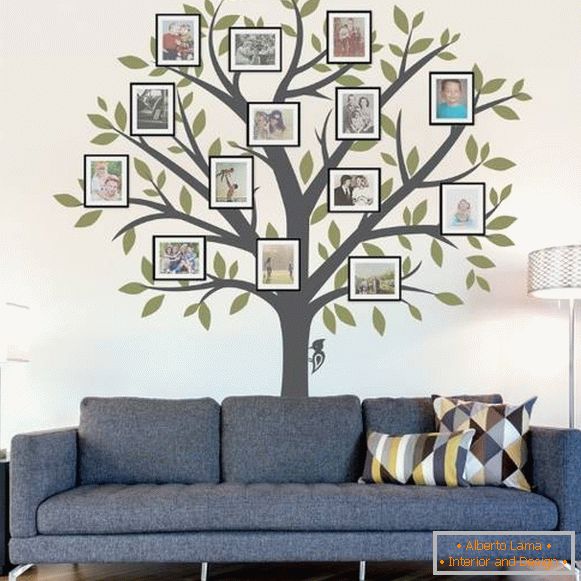 Rodinný strom - nálepka pro zdobení zdí