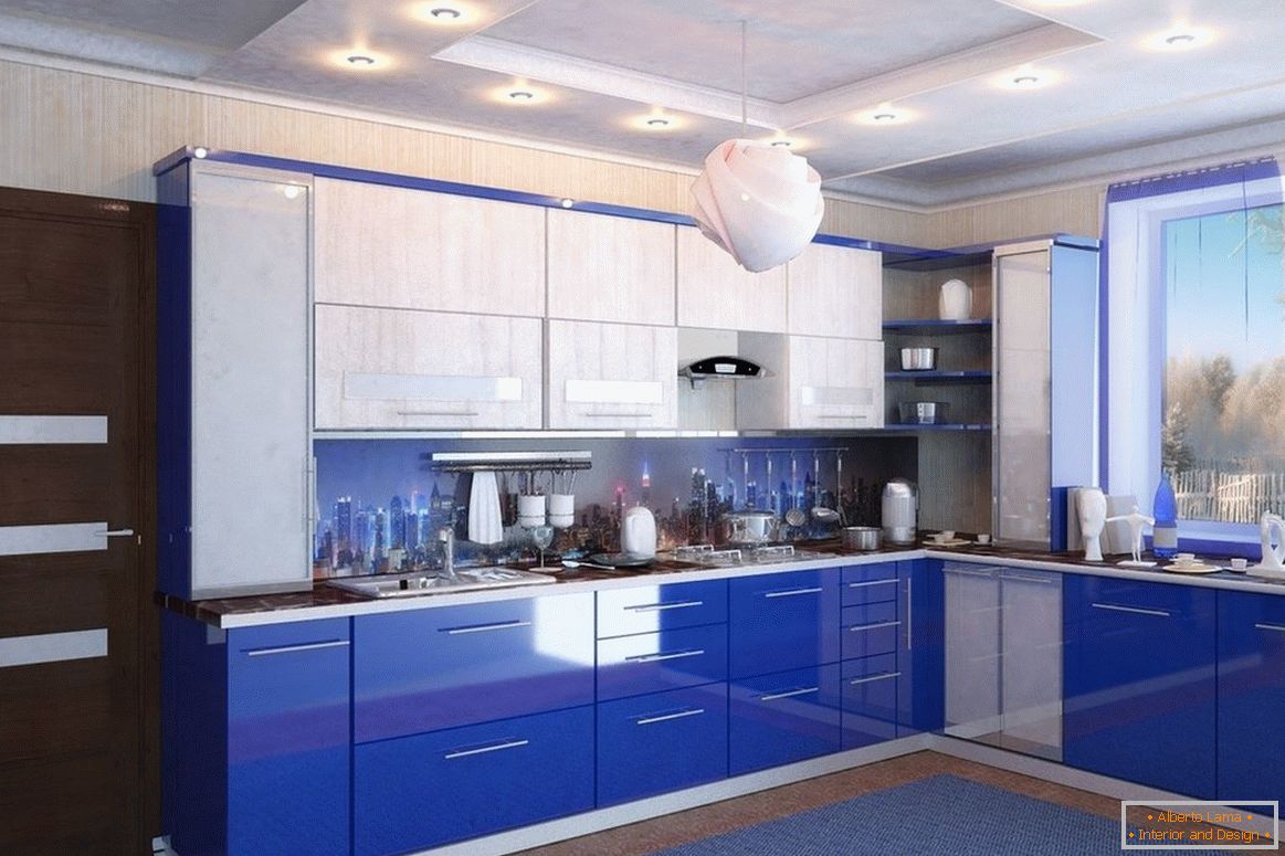 Kuchyně v modrém