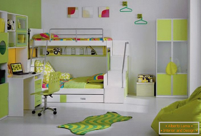Světlý design dětské místnosti