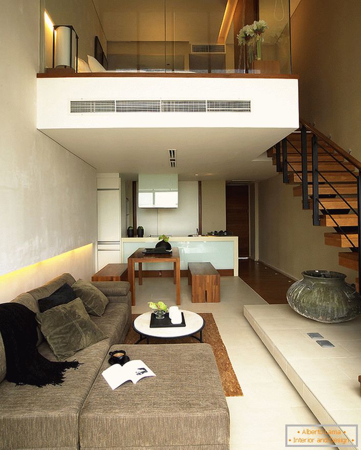 Dvoupatrový apartmán je moderní varianta bytu.