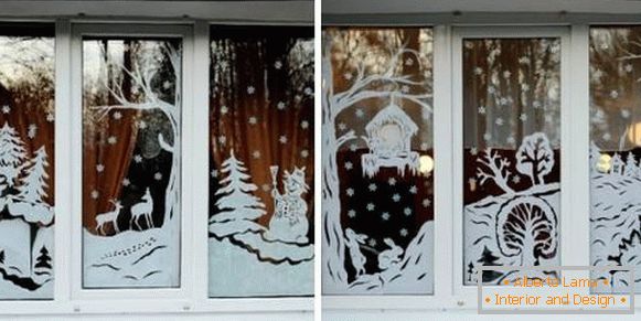 Dekorujeme okna pro Nový rok krásně a vkusně