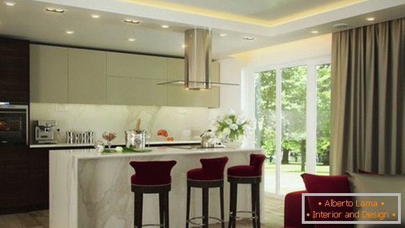 krásně navržené záclony v kuchyni, foto 16