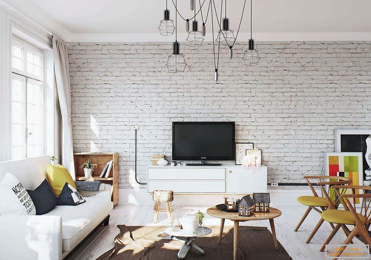 Skandinávský styl pro obývací pokoj