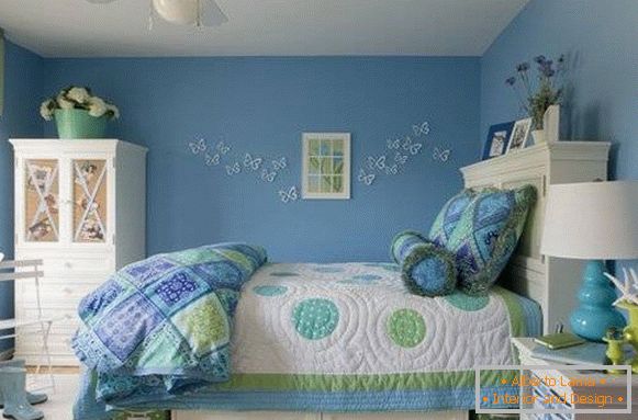 Dětský pokoj v modré barvě