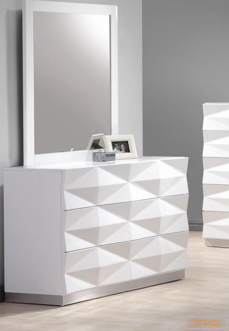 nábytek-ložnice-interiér-nápady-zrcadlovky-a-současný-bílý-maloval-dřevěný-skříň-s-dekorativní-zásuvka-a-bílé-framed-zrcadlo-také-dlouhý-dresser- 840x1216