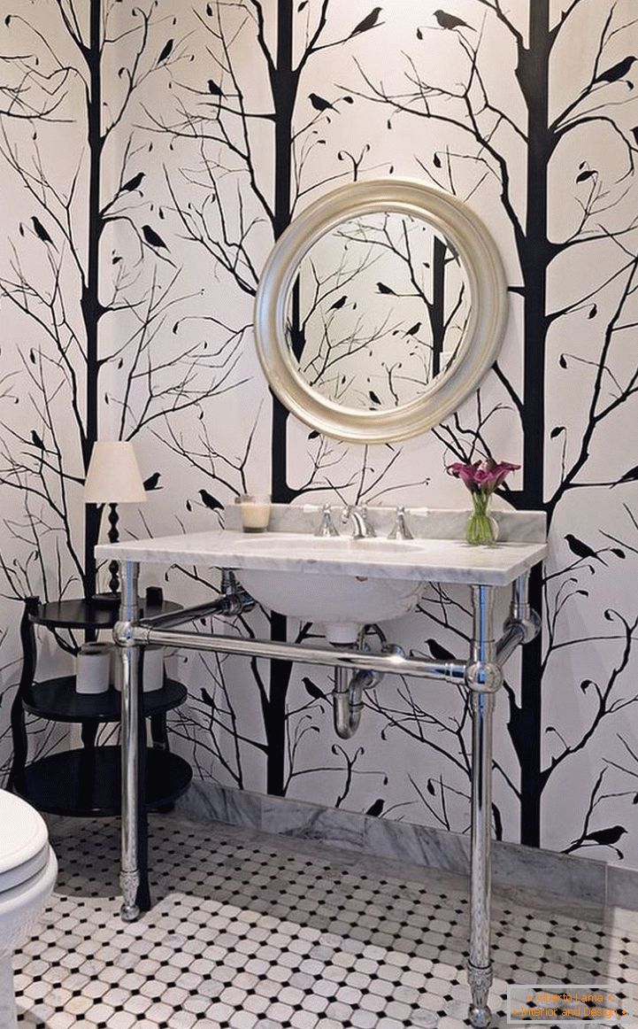blackbird-wallpaper-for-the-black-and-white-prášek-room