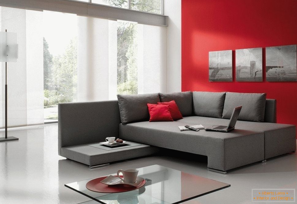 Modulární obraz v obývacím pokoji