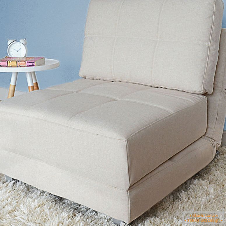 béžová postel-židle