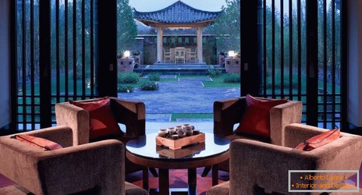 Návrh obývacího pokoje na Banyan Tree Lijiang