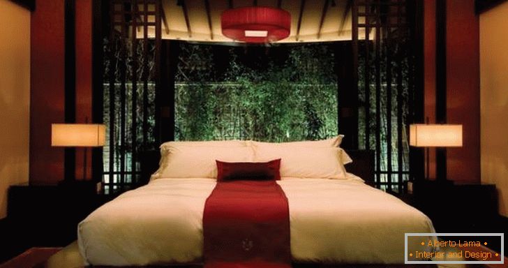 Design v ložnici v Banyan Tree Lijiang