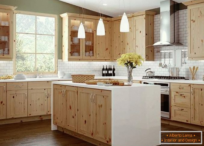 kuchyň pro dacha s vlastními rukama ze dřeva, foto 8