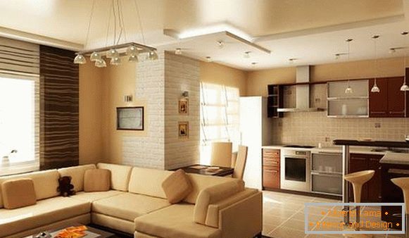 design kuchyně obývací pokoj, kryt a nábytek foto 13
