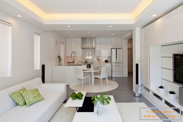 kuchyňský design obývací pokoj v moderním stylu