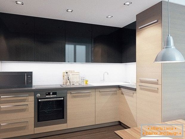 vnitřní kuchyňský obývací pokoj v moderním stylu