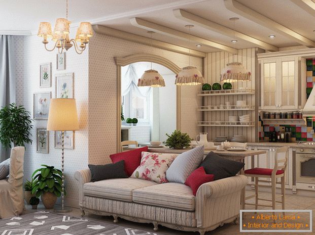 kuchyňský design obývací pokoj v moderním stylu