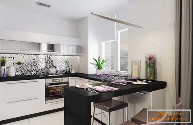 kuchyňský obývací pokoj v moderním stylu фото
