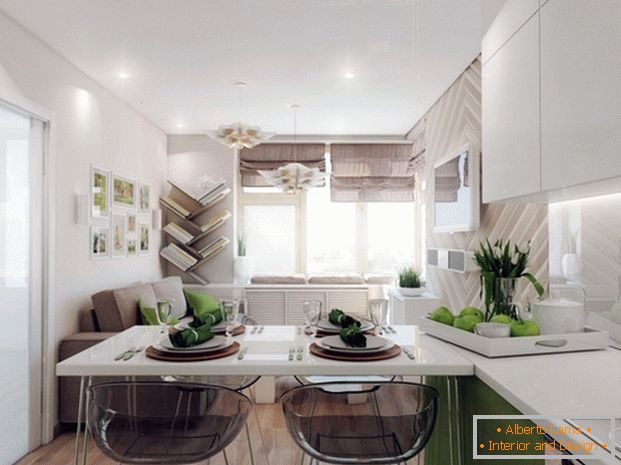 moderní kuchyně obývací pokoj