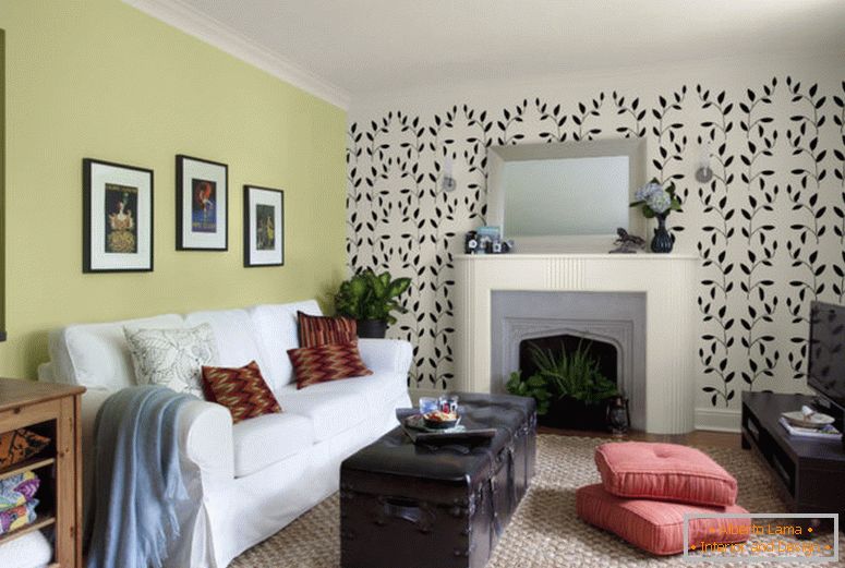 okouzlující zeleně-akcent-obývací pokoj