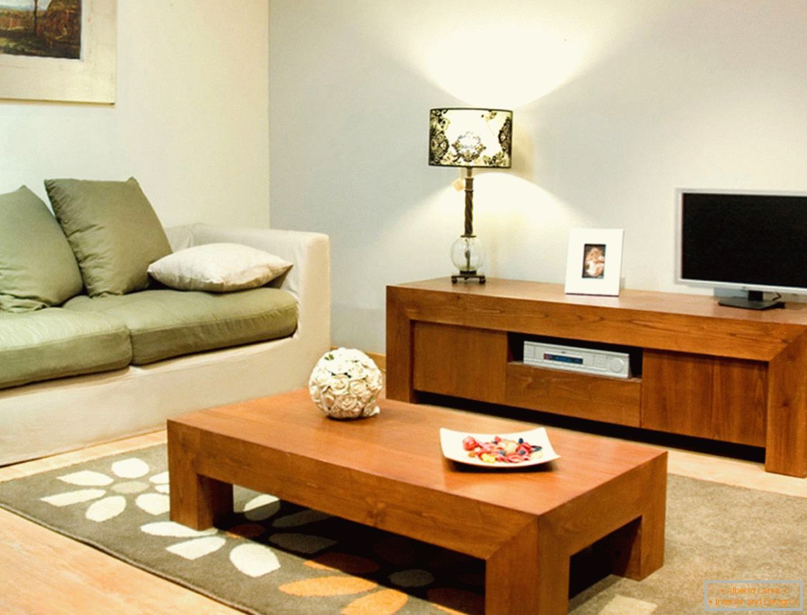Nábytek ve stylu minimalismu v obývacím pokoji