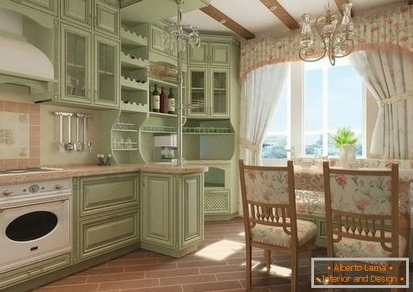kuchyňská fasáda ve stylu Provence