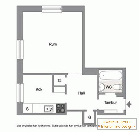 Dispozice malého bytu