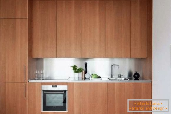 Moderní kuchyňský design v malých studiových apartmánech 30 кв м