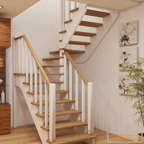 Typy schodů v soukromém domě ve formě a materiály