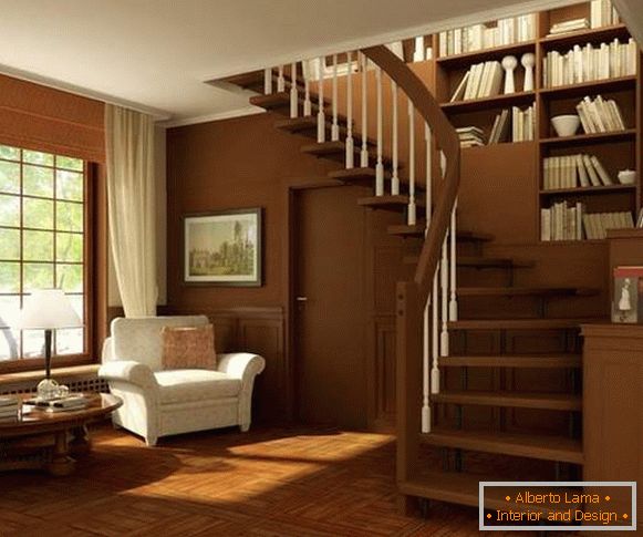 Dekorace schodů v soukromém domě - typy schodů v interiéru