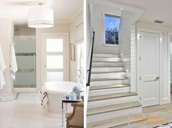 Světlé dveře a lehká podlaha v interiéru - fotografie domu