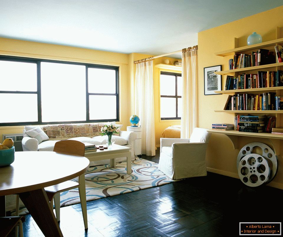 Interiér bytu pro dívku v New Yorku