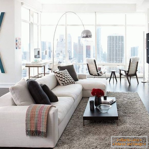 Nová v interiéru a designu 2016 - fotografie obývacího pokoje v městském stylu