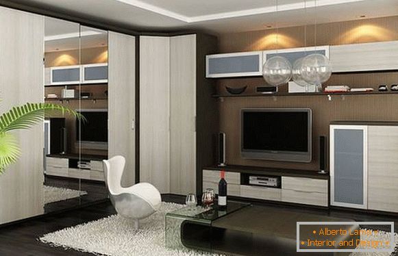 rohový modulární obývací pokoj, foto 32