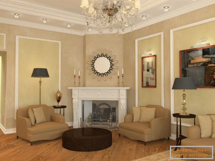 Pokoj pro hosty v neoklasicistním stylu ve velkém venkovském domě úspěšného francouzského obchodníka.