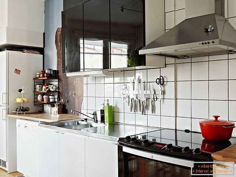 Interiér kuchyně ve skandinávském stylu