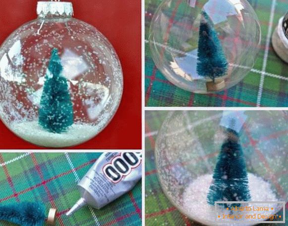 Naplňte transparentní vánoční koule vlastním rukama