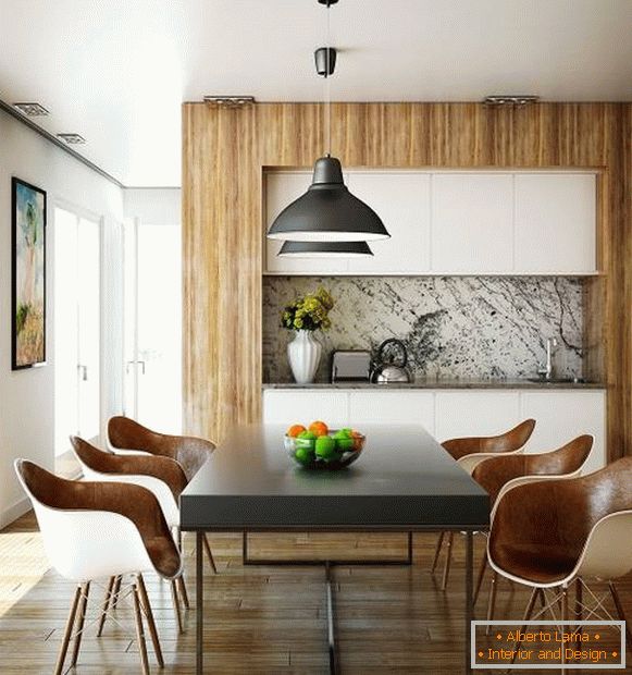 Moderní jídelní stoly a židle pro kuchyňské foto