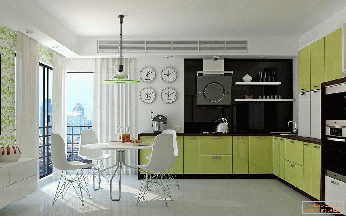 Moderní nábytek v interiéru kuchyně