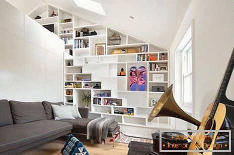 Mini-apartmán v podkroví ve skandinávském stylu