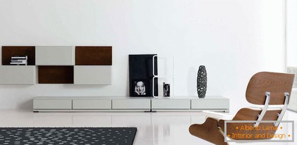 Interiér obývacího pokoje v minimalistickém stylu