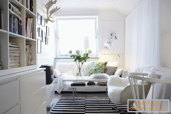 Moderní interiér malého obývacího pokoje