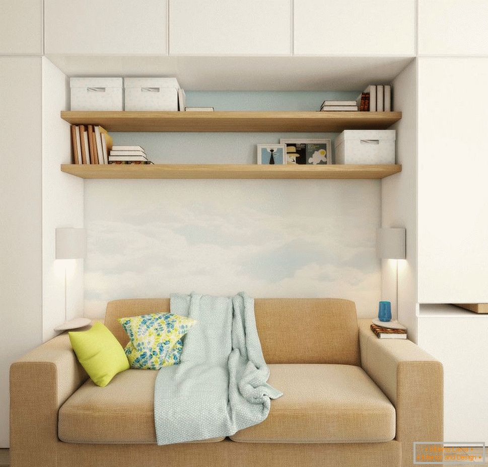 Návrh obývacího pokoje v malém bytě