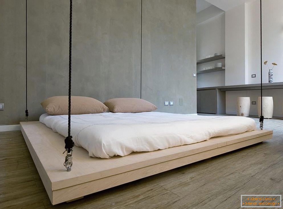 Interiér ložnice ve stylu minimalismu