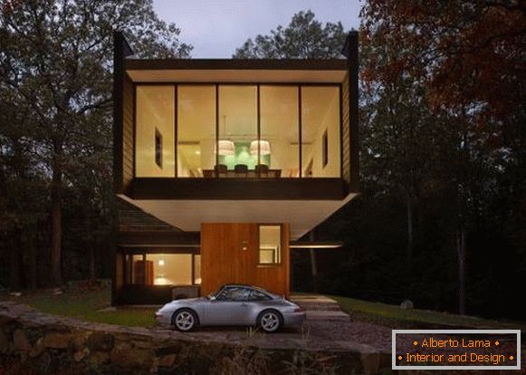 Moderní design soukromého domu s baldachýnem