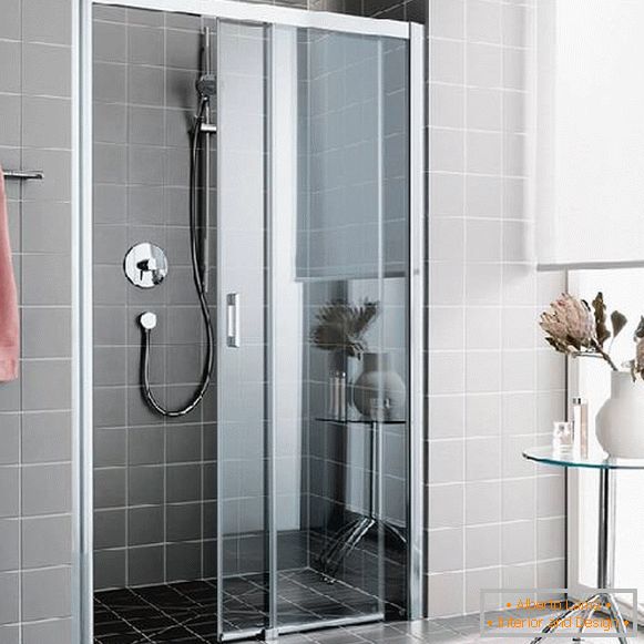 skleněné dveře ve sprchovém klouzání, foto 9