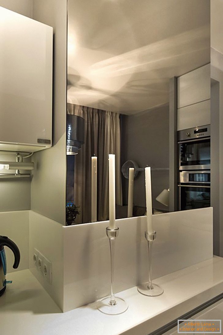 Kuchyňský design interiéru v minimalistickém stylu