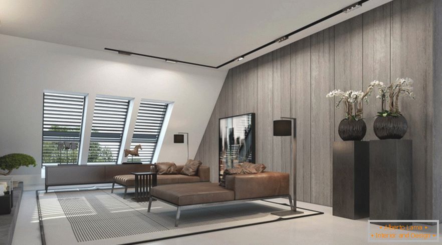 Obývací pokoj v elegantních apartmánech