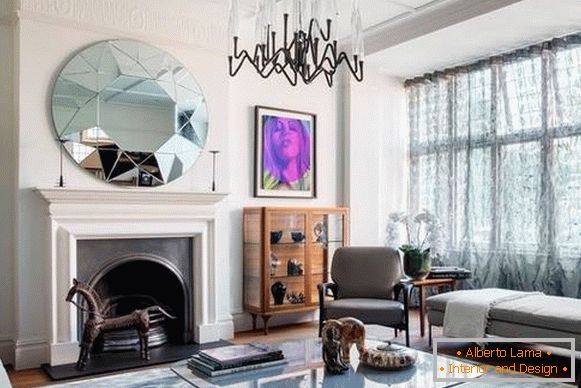 Moderní komoda pro obývací pokoj na fotografii