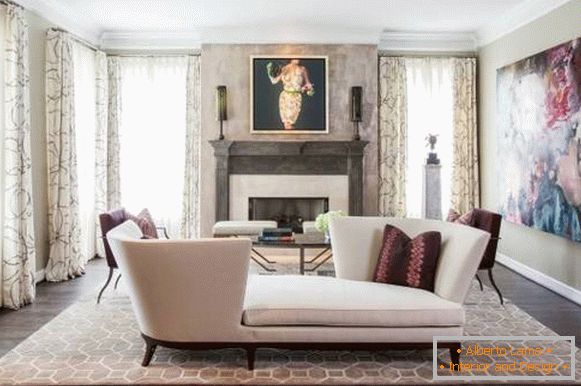 luxusní-obývací pokoj-moderní-design záclony