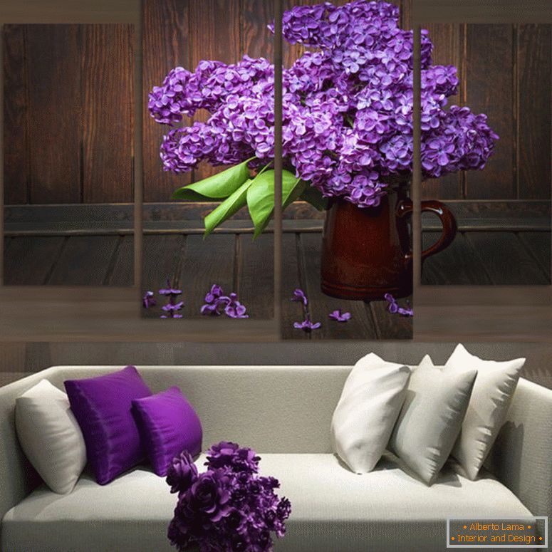 4ks-modern-home-decor-wall-art-obrázek-pro-obývací pokoj-bedroom-decor-purple-font-b-lila