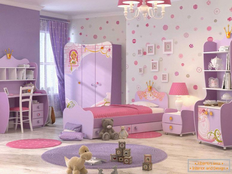 doplňky-výzdoba-dětský pokoj v lilach-barvě1